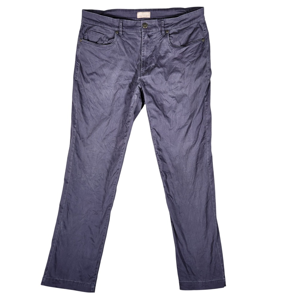 Hickey Freeman Chino Pants Mens 34x30 Blue Excellent Straight Leg 5-Pocket